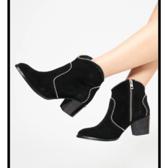 Zadig and Voltaire Molly Suede Studded Bootie - Picture 1 of 8